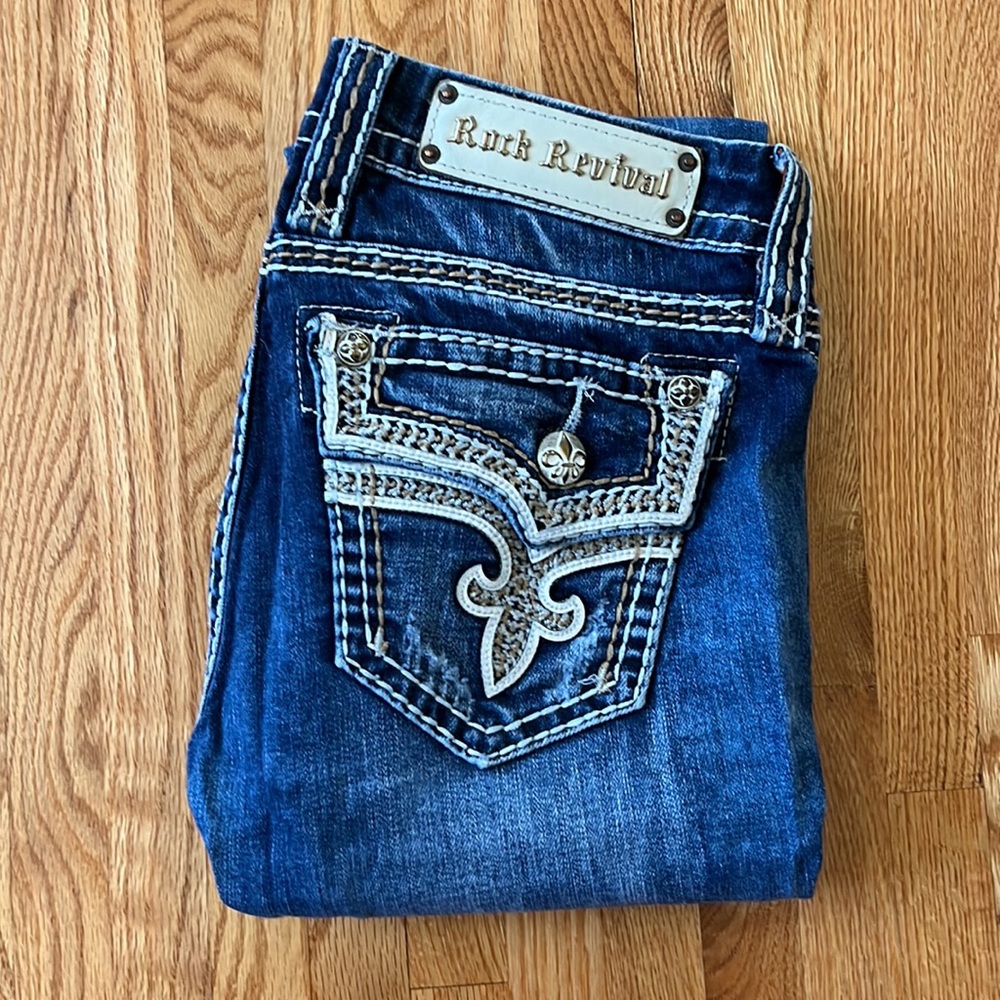 Rock Revival Kai Skinny Jeans Sz 27